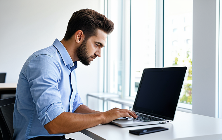 **
"A professional software developer, fully clothed in a modest button-down shirt and slacks, working on a laptop in a brightly lit, modern office. Code is visible on the screen. Safe for work, appropriate content, perfect anatomy, natural proportions, professional environment, family-friendly."
**