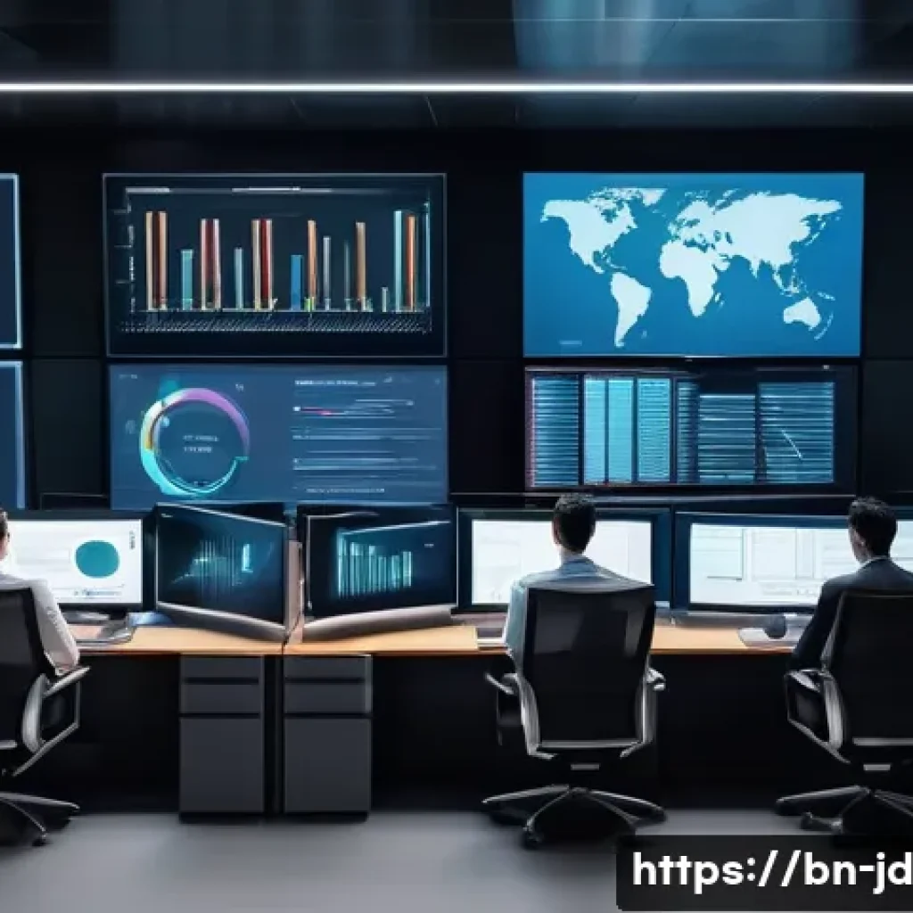 기술 공유 플랫폼의 자산 관리 방안 - A modern technology platform control room with a diverse team of Bengali professionals actively moni...