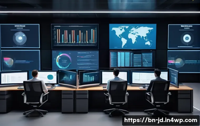 기술 공유 플랫폼의 자산 관리 방안 - A modern technology platform control room with a diverse team of Bengali professionals actively moni...